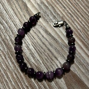 Purple bead bracelet